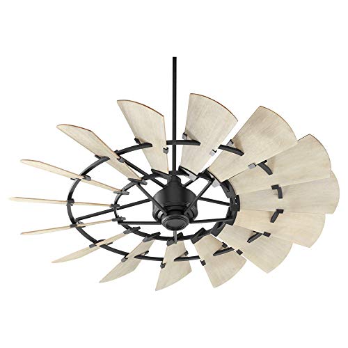 Quorum 96015-69 Transitional 60``Ceiling Fan from Windmill Collection in Black Finish