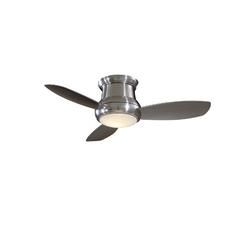 Minka Group Company F518-BN Flush Mount, 3 Silver / Pewter Blades Ceiling fan with 100 watts light, Brushed Nickel