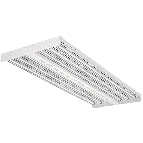 Lithonia Lighting IBZ 654L GEB10PS90 6-Light Gloss White T5 Fluorescent Industrial High Bay