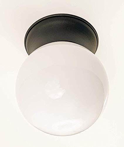 CORAMDEO Commercial Residential Globe Ceiling Light, Porch, Entry, Hallway, Damp Location, 5K, Built in LED gives 75W of