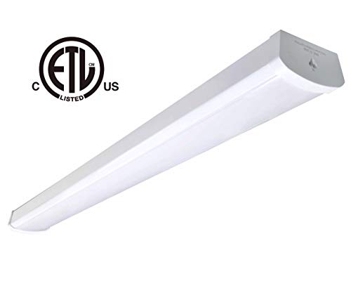 OOOLED 48W Linkable LED Wraparound Flushmount Light 4ft,led Shop Light,4800Lumens 5000K, cETL-Listed Certified,LED Wrap Light,LED