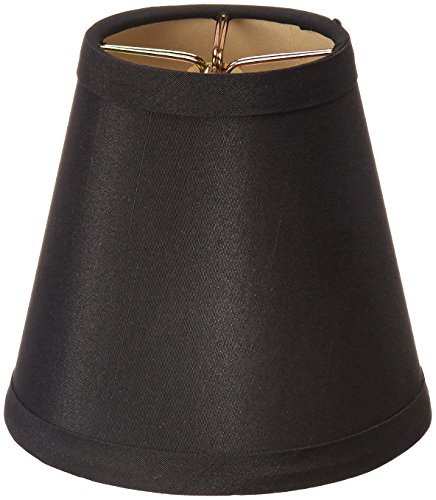 Royal Designs, Inc Royal Designs CS-985-5BLK-6 5" Hardback Empire Chandelier Lamp Shade with Gold Lining, Black