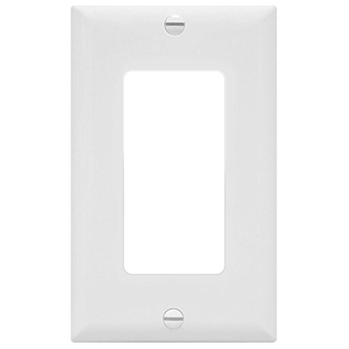 ENERLITES Decorator Light Switch or Receptacle Outlet Wall Plate, Size 1-Gang 4.50" x 2.76", Unbreakable Polycarbonate