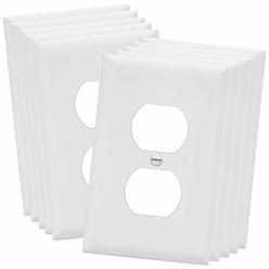 ENERLITES Duplex Receptacle Outlet Wall Plate, Electrical Outlet Cover, Midway Size 1-Gang 4.88" x 3.11", Unbreakable