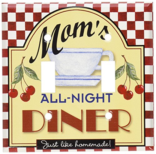 Art Plates - Mom's All Night Diner Switch Plate - Double Toggle