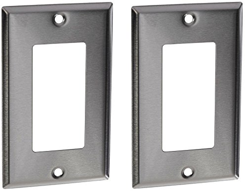 Morris 83110 430 Wall Plate, Decorative GFCI, 1 Gang, Stainless Steel (2 Pack)