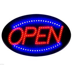 e-onsale Jumbo 24" x 13" LED Neon Sign with Motion -"OPEN" (Red/Blue) B30