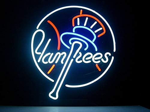 Queen Sense 20"x16" NY Yankees Neon Sign Light Man Cave Bar Pub Beer Handcrafted Home Wall Decor Lamp KA81