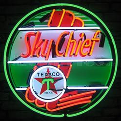 Neonetics TEXACO Sky Chief RED White Green 24x24 Neon Sign