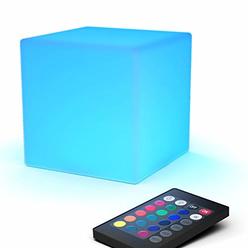 LOFTEK LED Light Cube:RGB 16 Colors Cool Cosmic Cube Lights with Remote Control, MCU Tesseract Mood Lamp, IP65 Waterproof and US
