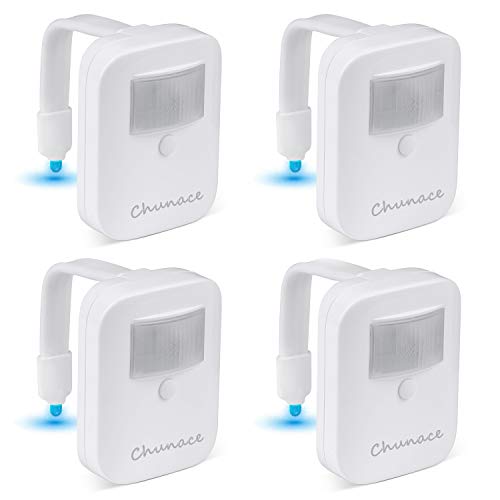 4 Pack Rechargeable Toilet Night Lights by Chunace, Motion Detection