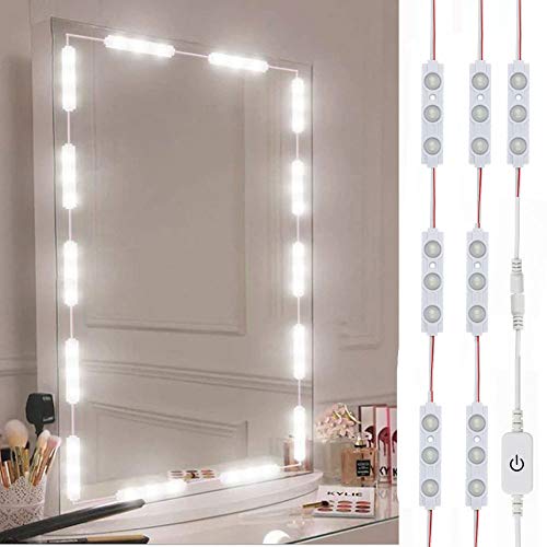 LPHUMEX Led Vanity Mirror Lights, Hollywood Style Vanity Make Up Light, 10ft Ultra Bright White LED, Dimmable Touch Control Lights