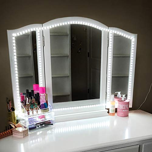 ViLSOM Led Vanity Mirror Lights Kit,ViLSOM 13ft/4M 240 LEDs Make-up Vanity Mirror Light for Vanity Makeup Table Set with Dimmer and