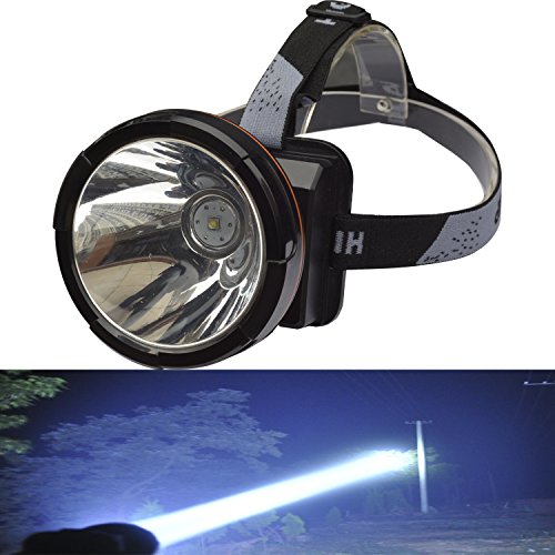 Odear Super Bright Headlamp Rechargeable LED Spotlight with Battery Powered Headlight for Hunting Camping Fishing (Large)