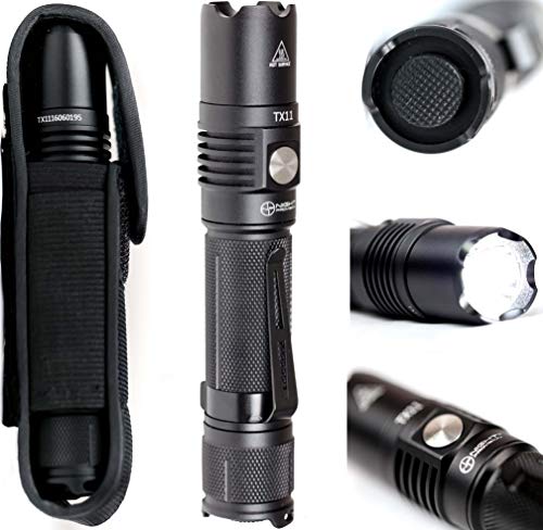 NP NIGHT PROVISION TX11 Tactical Flashlight With Duty Belt Holster Cree XPL-V6 1000 Lumens LED For Police Security Military Grade Brightest Tac