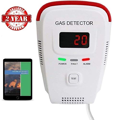 EG Air Propane / Natural Gas Detector, Home Gas Alarm; Leak Tester, Sensor; Monitor Combustible Gas Level: Methane, Butane, LPG,