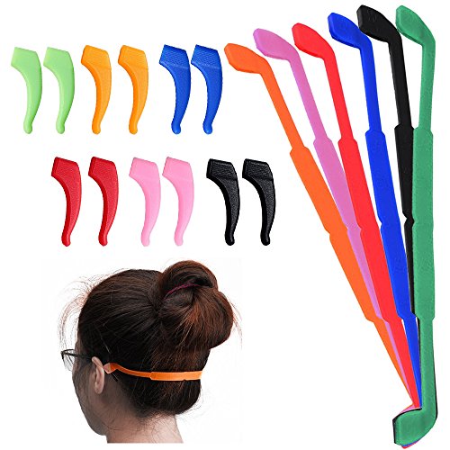 SENHAI Pack Anti-Slip Silicone Glasses Straps with Pairs Ear