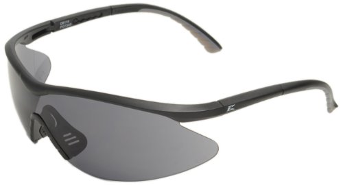 Edge Eyewear DB116 Banraj Safety Glasses, Black with Smoke Lens