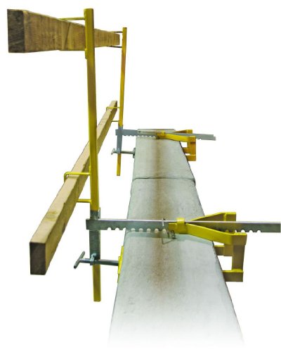 Guardian Fall Protection 15170 Parapet Clamp Guardrail with 1 Bracket and 1 Post