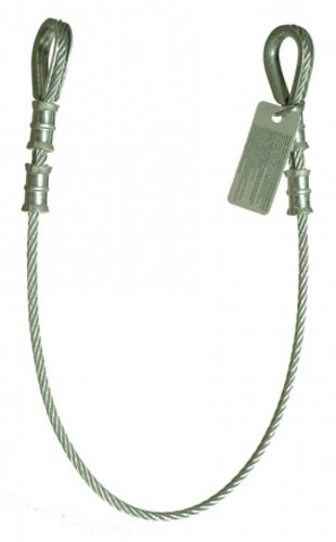 Guardian Fall Protection 10402 6-Foot Galvanized Cable Choker Anchor with Thimble Ends