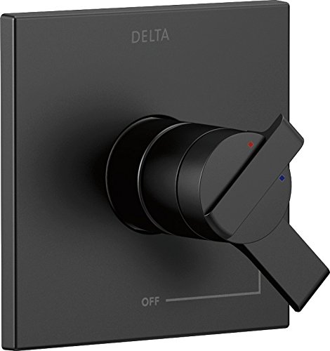 Delta Faucet Ara 17 Series Dual-Function Shower Handle Valve Trim Kit, Matte Black T17067-BL (Valve Not Included)