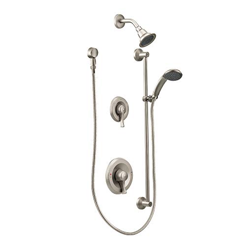 Moen T8342CBN Commercial M-DURA PosiTemp Showerhead & Handheld Showerhead without Valve, Classic Brushed Nickel