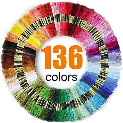 LOVIMAG Premium Rainbow Color Embroidery Floss with Cotton for Cross Stitch Threads, Bracelet Yarn, Craft Floss, Aroic