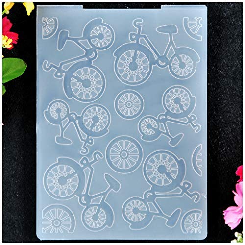 KWELLAM Bicycle Wheel Plastic Embossing Folders for Card Making  Scrapbooking and Other Paper Crafts