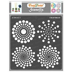 CrafTreat Dot Mandala Stencils for Painting on Wood, Canvas, Paper, Fabric, Floor, Wall and Tile - Dot Mandala Basics - 6x6