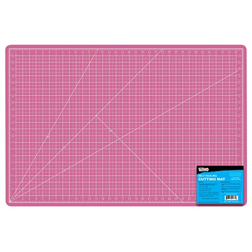 US Art Supply 24" x 36" PINK/BLUE Professional Self Healing 5-Ply Double Sided Durable Non-Slip PVC Cutting Mat Great for