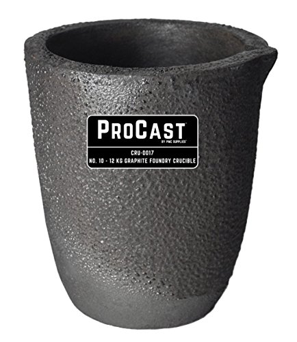 PMC Supplies LLC #10-12 Kg ProCast Foundry Clay Graphite Crucible Furnace Torch Melting Casting Refining Gold Silver Copper Brass Aluminum