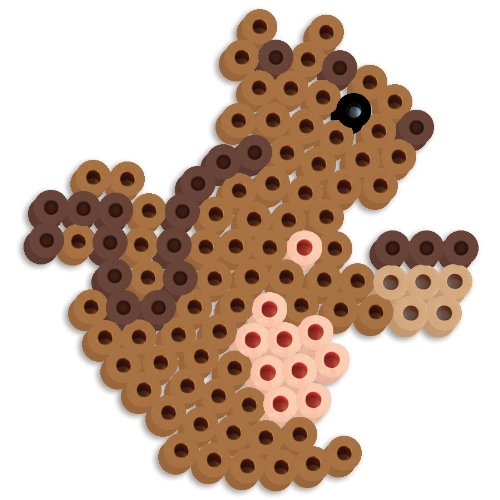 Perler Beads Silicone Pegboard Fused Bead Kit - Squirrel