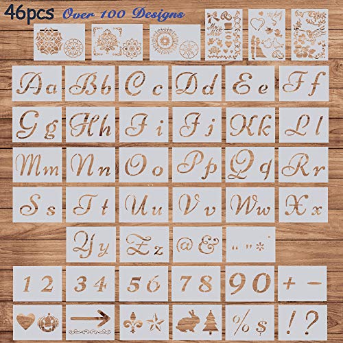 MMTX Letter Stencils for Painting on Wood Alphabet with