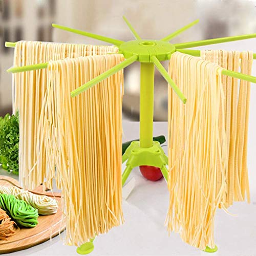Baiouda Collapsible Pasta Drying Rack, Spaghetti Drying Rack Noodle Stand,  10-Arm Spaghetti Machine, Abs Plastic, Noodle Dryer