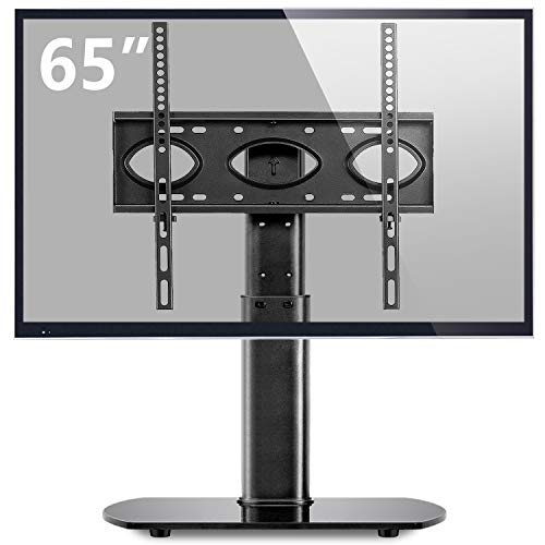 Rfiver Universal Tabletop TV Stand Base with Swivel Mount Height Adjustable fit Most 32" - 65" LCD LED Flat Panel Screen or
