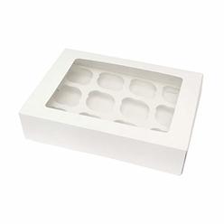 SpecialT Cupcake Boxes with Insert â€“ White Bakery Boxes, 12 Pack Dessert Boxes for Cupcakes, Cookies, Brownies
