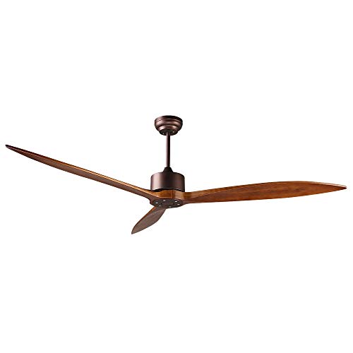 reiga 65" DC Motor Modern Ceiling Fan with Remote Control, 6 Speeds, Oil-Rubbed Bronze