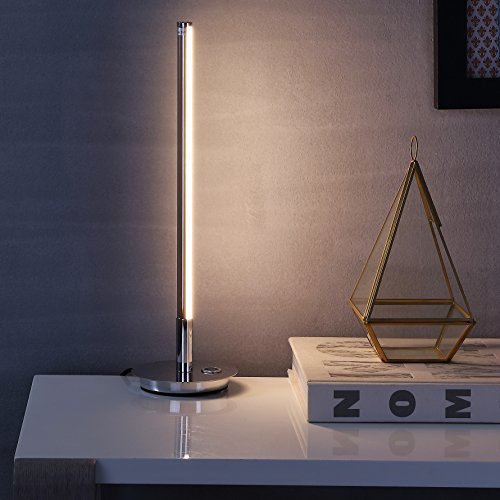 JONATHAN Y JYL7002A Keira 16.5" LED Integrated Table Lamp, Modern, Contemporary for Bedroom, Living Room, Office, Chrome
