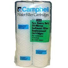 Campbell 1SHD Sediment Filter Cartridge, 50 micron, 9 3/4", 2 pack