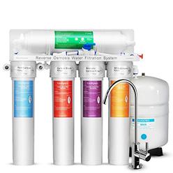 Geekpure 5-Stage Reverse Osmosis Drinking Water Filtration System with Quick Change Twist Filters-NSF Certified Membrane