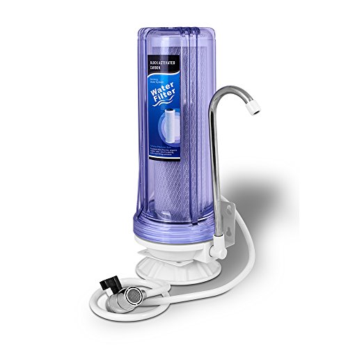 Ronaqua One Stage Countertop Drinking Water Filtration System Removes Chlorine with Block Activated Carbon Filter,