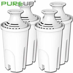 Pureup 4 Pack Standard Water Filter Compatible With Brita Pitchers, Sispensers Premium Pitcher Replacement Filters