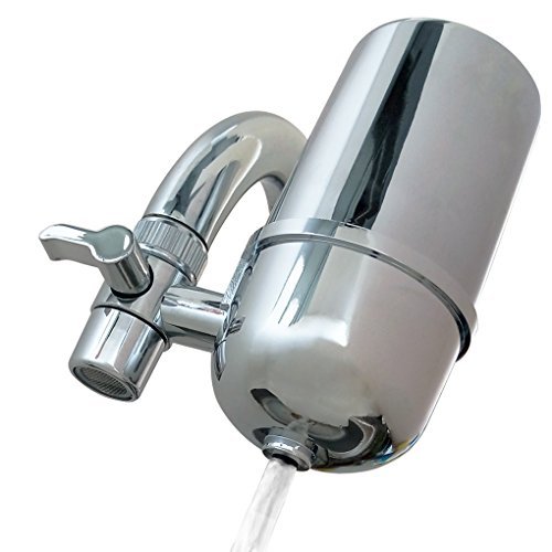 Kabter Faucet Mount Water Filter System Tap Water Filtration Purifier,Chrome