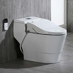 WOODBRIDGE Toilet & Bidet Luxury Elongated One Piece Advanced Smart Seat with Temperature Controlled Wash Functions and Air