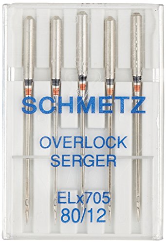Schmetz ELX705 Serger Needles, Size 12/80 5/Pkg