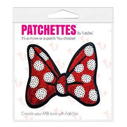 Patchettes FabStix Sequin Bows Before Bros Iron on Patch or Sticker Applique for Kids Womens Mens Clothing Jeans Jacket Caps Bags Lapel,