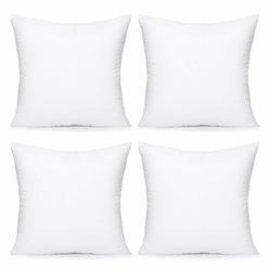 Acanva Decorative Rectangle Throw Pillow Inserts Hypoallergenic Form Stuffer Cushion Sham Filler, 12x20, White 4 Pack