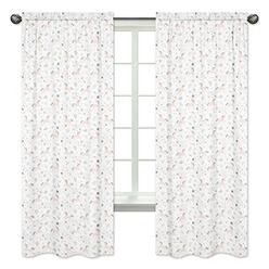 Sweet Jojo Designs Pink, Grey and Gold Window Treatment Panels Curtains for Unicorn Collection by Sweet Jojo Designs - Set of 2