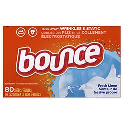 Bounce Fabric Softener Dryer Sheets, Fresh Linen, 80 Count (Pack of 3)