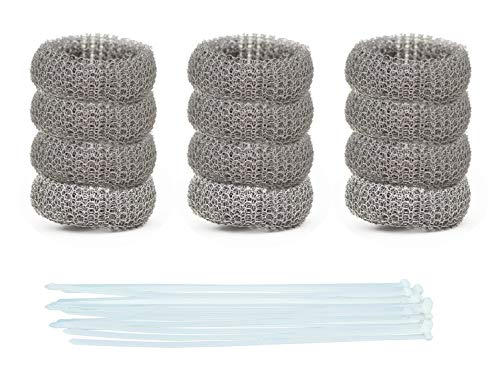 DR Quality Parts Pack of 50 Washing Machine Lint Traps Premium Snare and Rustproof Stainless Steel Mesh with Clamps